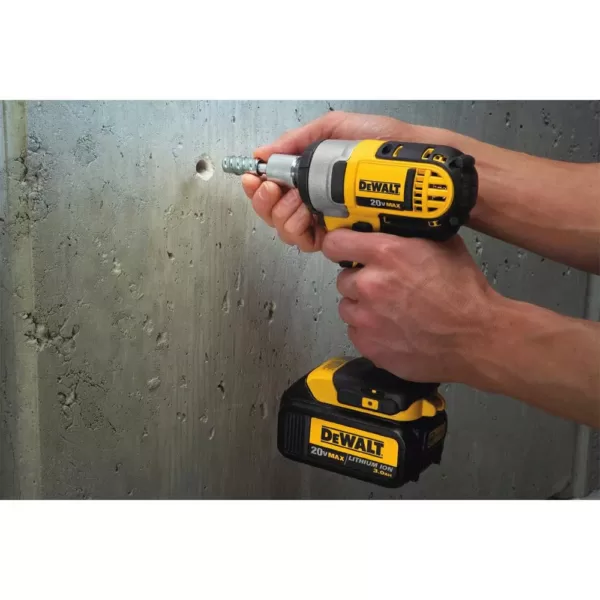 DEWALT 20-Volt MAX Cordless Brushless 1 in. SDS Plus D-Handle Rotary Hammer,(2) 20-Volt 4.0Ah Batteries & 1/2 in. Impact Wrench