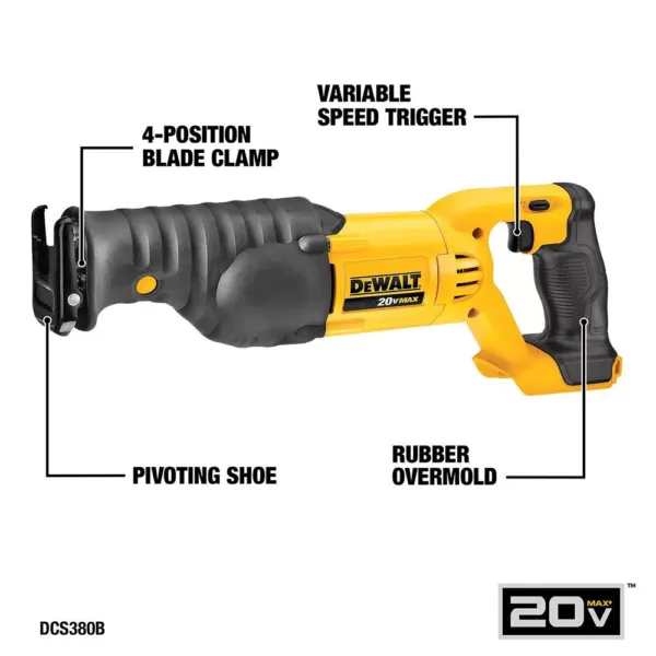 DEWALT 20-Volt MAX Cordless Combo Kit (5-Tool) with (1) 20-Volt 4.0Ah Battery, (1) 20-Volt 2.0Ah Battery & Charger