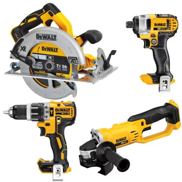 DEWALT 20-Volt MAX Lithium-Ion Cordless Combo Kit (4-Tool) and ToughSystem Case with Bonus 20-Volt 5.0 Ah Battery