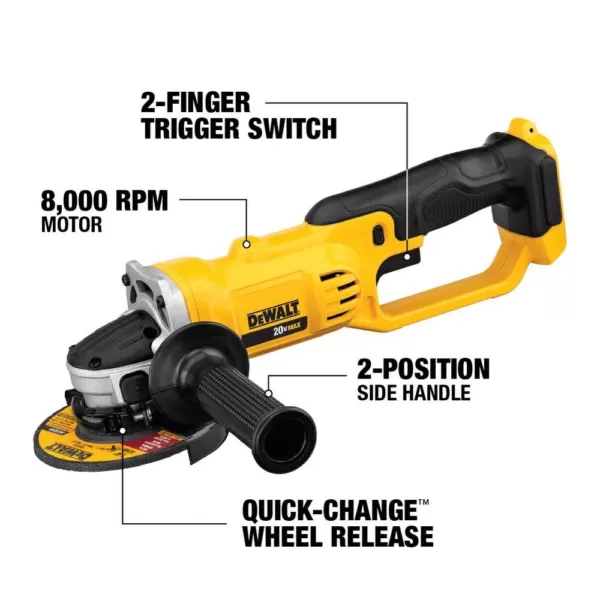 DEWALT FLEXVOLT 60-Volt MAX Cordless Brushless Reciprocating Saw with (2) FLEXVOLT 9.0Ah Batteries & 4-1/2 in. Grinder