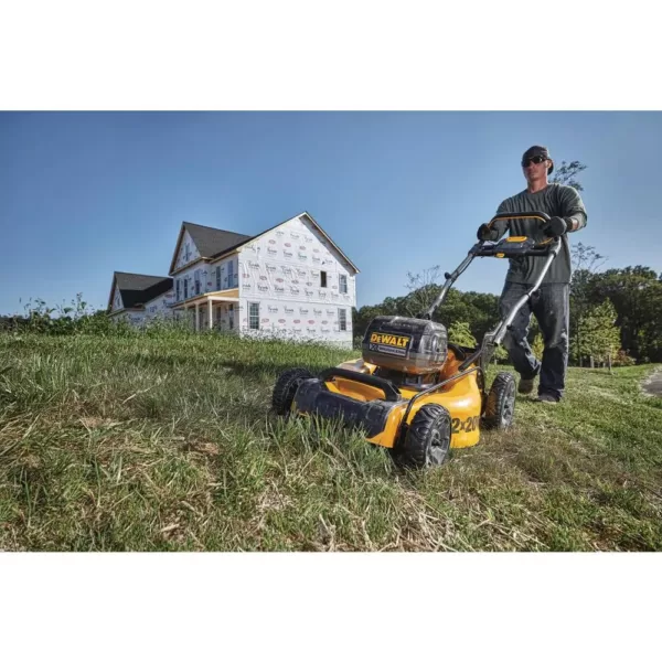 DEWALT 20 in. 20V MAX Lithium-Ion Cordless Walk Behind Push Lawn Mower with (2) 9.0Ah Batteries and (2) Chargers Included