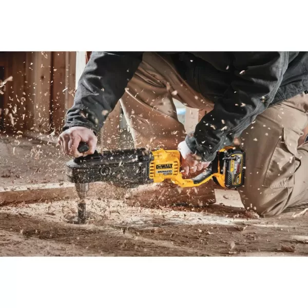 DEWALT FLEXVOLT 60-Volt MAX Cordless In-line 1/2 in. Stud & Joist Drill with E-Clutch & (1) FLEXVOLT 9.0Ah Battery