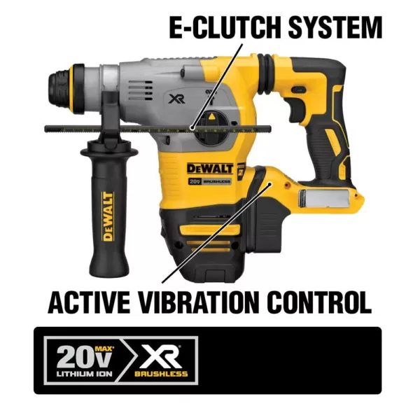 DEWALT 20-Volt MAX XR Cordless Brushless 1-1/8 in. SDS Plus L-Shape Rotary Hammer with (1) 20-Volt 5.0Ah Battery