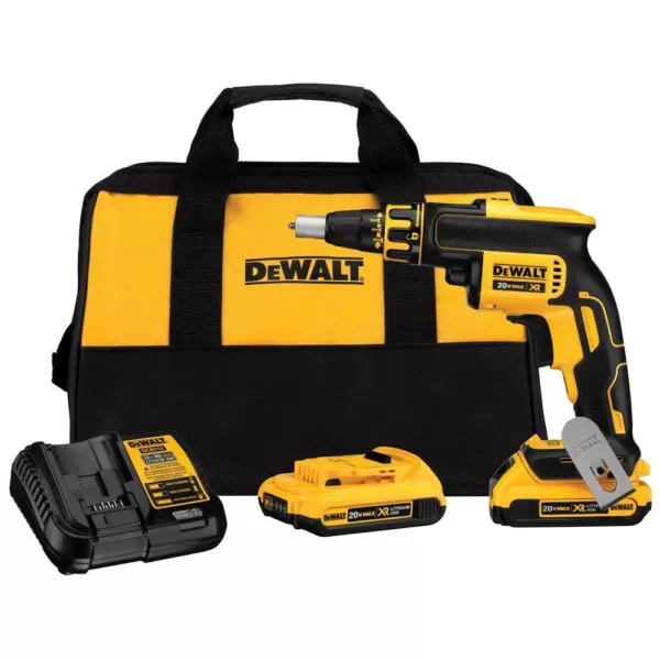 DEWALT 20-Volt MAX Lithium-Ion Cordless Screwgun with Bonus Collated Screw Attachment