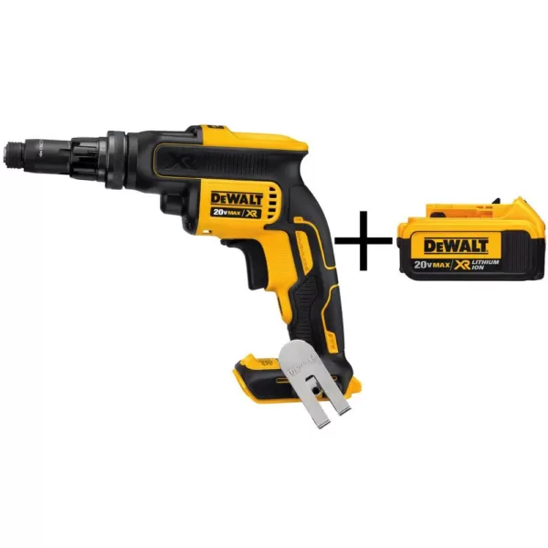 DEWALT 20-Volt MAX XR Cordless Brushless Drywall Screw Gun with Versa-Clutch Adjustable Torque with (1) 20-Volt 4.0Ah Battery