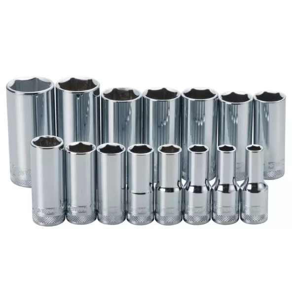 DEWALT 3/8 in Drive Deep Metric Socket Set (15-Piece)