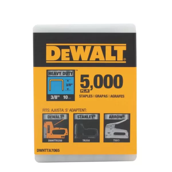 DEWALT Heavy-Duty Hammer Tacker with Bonus 3/8 in. Heavy-Duty Staples (5000-Pack)