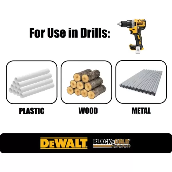 DEWALT Black and Gold Drill Bit 3/8 in. x 12 in.