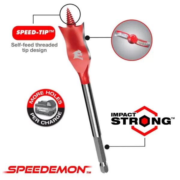 DIABLO 1-1/4 in. x 6 in. SPEEDemon Spade Bit (2-Pack)