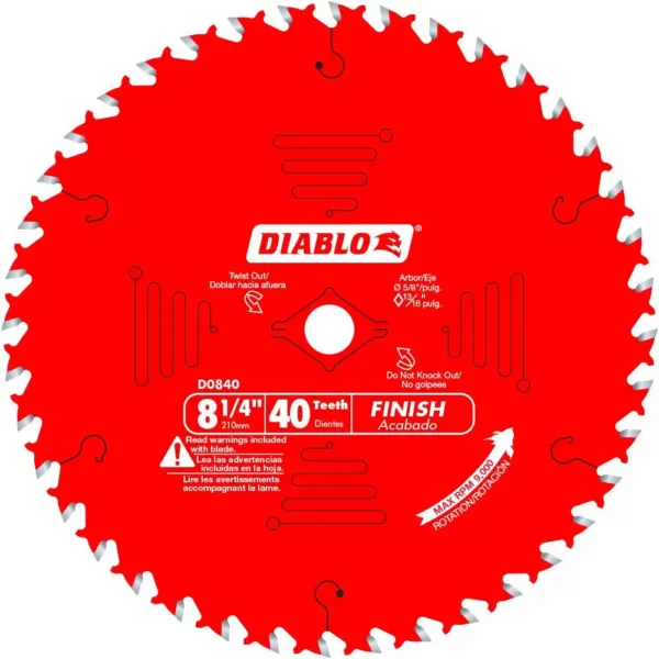 DIABLO 8-1/4 x 40-Teeth Finish Saw Blade