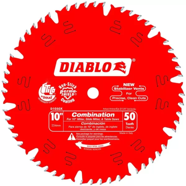 DIABLO 10 in. x 50-Teeth Combination Saw Blade