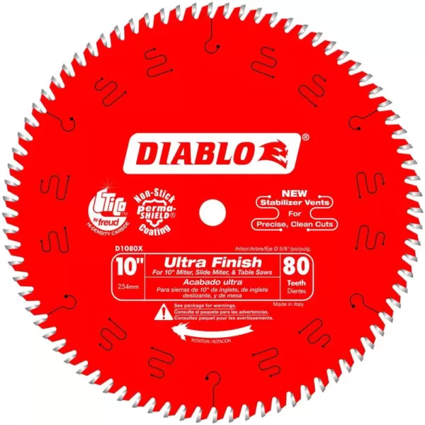 DIABLO 10 in. x 80-Teeth Ultra Finish Saw Blade