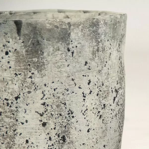 Zentique Asymmetrical Distressed Grey XLarge Decorative Vase