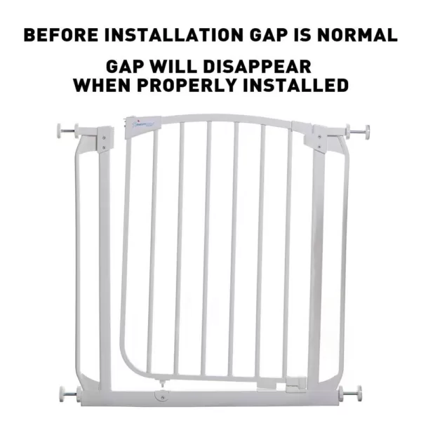 Dreambaby Chelsea 29.5 in. H Standard Height Auto-Close Security Gate in White with Extensions