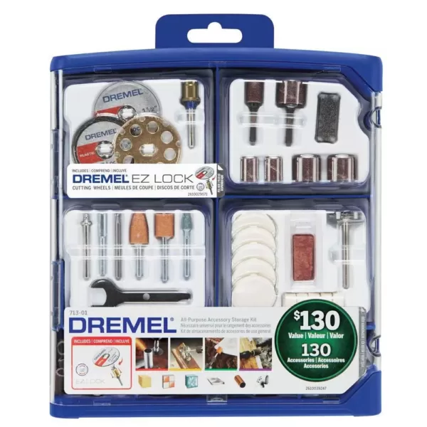 Dremel 3000 Series 1.2 Amp Variable Speed Corded Rotary Tool Kit + Rotary Tool Accessory Kit (130-Piece)