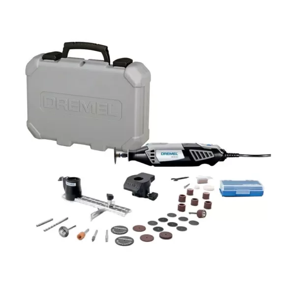 Dremel 4000 Series 1.6 Amp Variable Speed Corded Rotary Tool Kit with 30 Accessories, 2 Attachments and Carrying Case