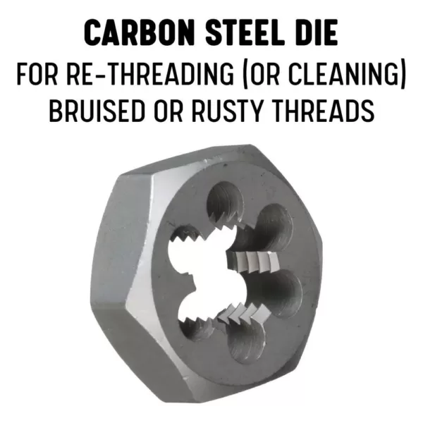 Drill America m30 x 2 Carbon Steel Hex Re-Threading Die