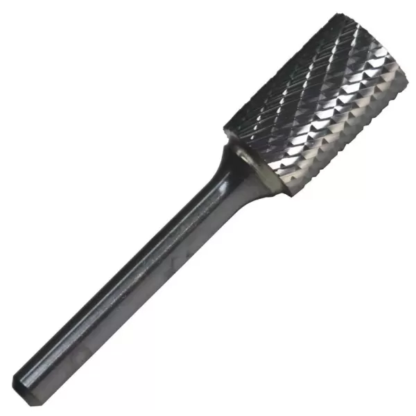 Drill America 3/4 in. x 1 in. Cylindrical Solid Carbide Burr Rotary File Bit with 1/4 in. Shank