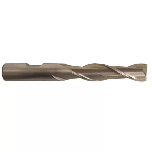 Drill America 3/8 in. x 3/8 in. Shank High Speed Steel Long End Mill Specialty Bit with 2-Flute