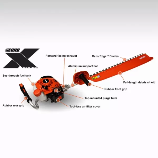 ECHO 38 in. 21.2 cc Gas 2-Stroke Engine Single-Sided Hedge Trimmer