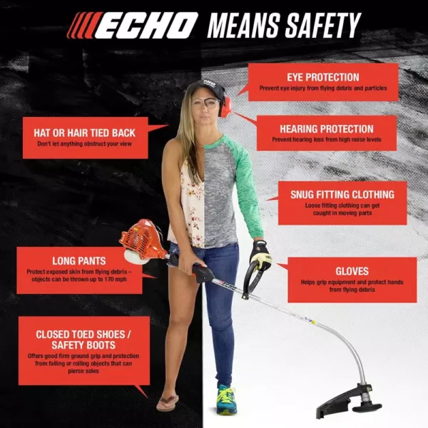 ECHO 21.2 cc Gas 2-Stroke Cycle Curve Shaft Trimmer