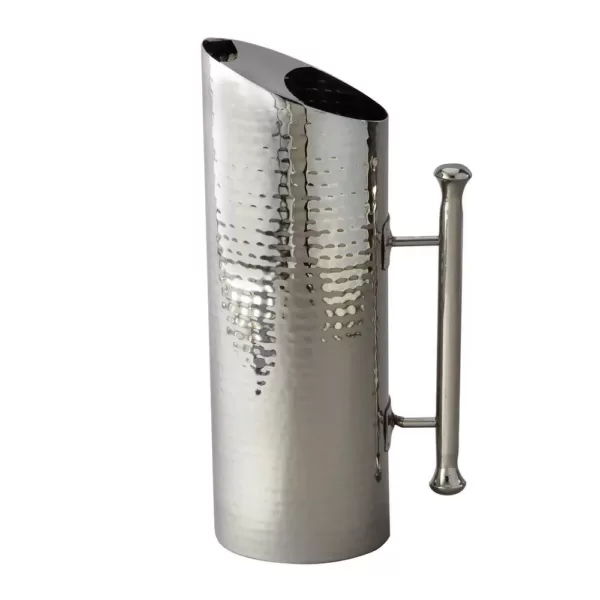 Elegance 60 oz. Hammered Stainless Steel Cylindrical Pitcher