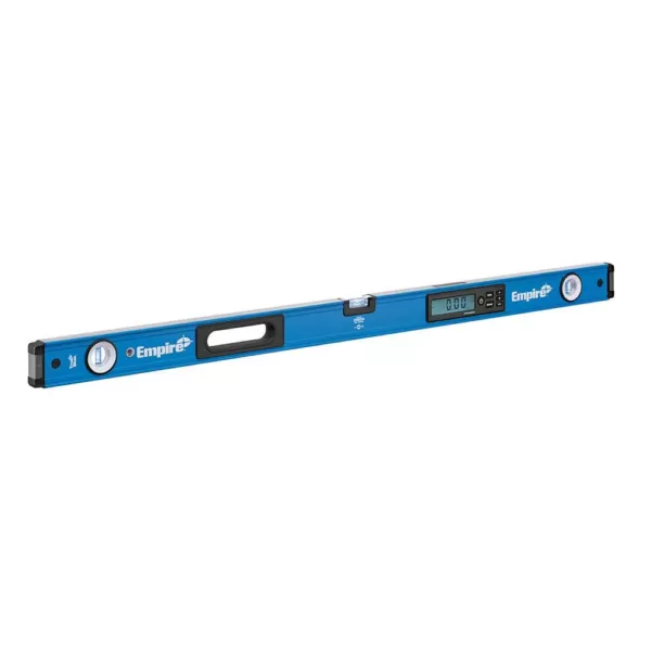 Empire 48 in. Digital Box Level with Case and 8 in. Magnetic Torpedo Level and Rafter Square in True Blue