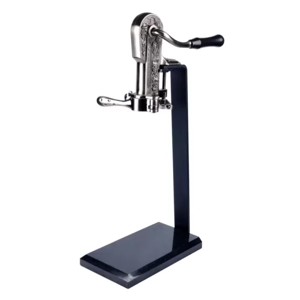 Epicureanist Pewter Connoisseur Wine Opener And Black Granite Stand