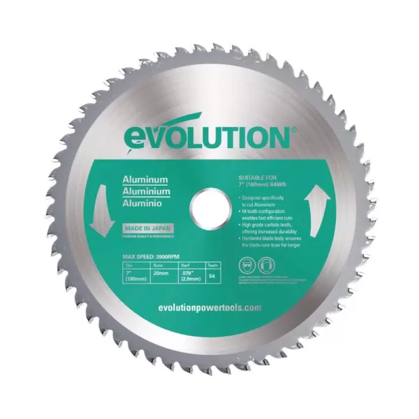 Evolution Power Tools 7 in. 54-Teeth Aluminum Cutting Saw Blade