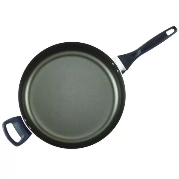 Farberware Dishwasher Safe 6 qt. Aluminum Nonstick Saute Pan in Aqua with Glass Lid