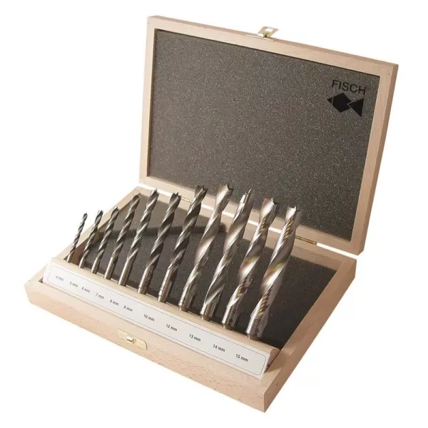 Fisch High Speed Steel Metric Brad Point Set (11-Piece)