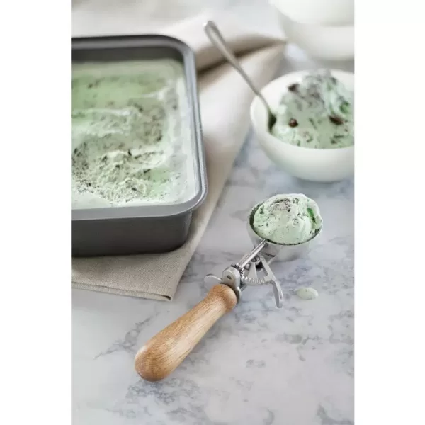 Fox Run Vintage Trigger Ice Cream Scoop with Wood Handle