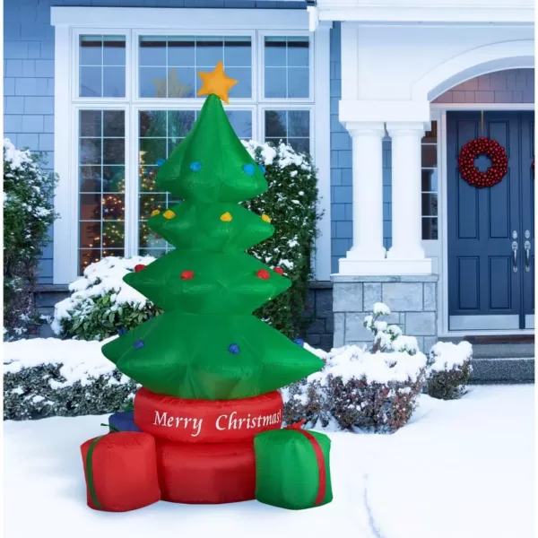 Fraser Hill Farm 6.5 ft. Christmas Tree Inflatable with Lights