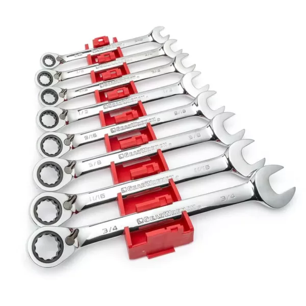 GEARWRENCH SAE Reversible Ratcheting Wrench Set (8 -Piece)