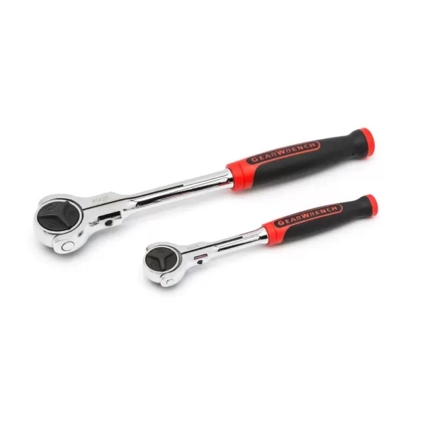 GEARWRENCH 1/4 in. and 3/8 in. Drive Cushion Grip Roto-Ratchet Set (2-Piece)