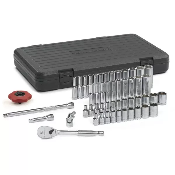 GEARWRENCH 1/4 in. Drive 6-Point Ratchet and Socket Set (51-Piece)