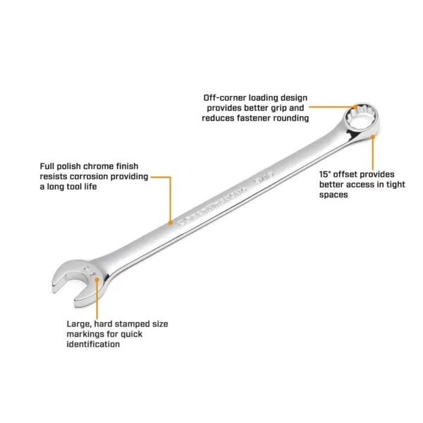 GEARWRENCH Metric Combination Wrench Set with Roll (22-Piece)