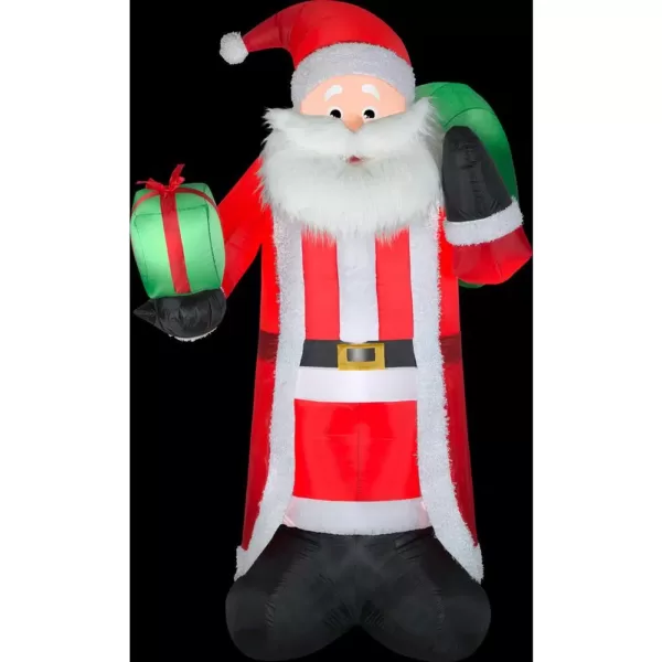 Gemmy 8 ft. Tall Airblown Inflatable Santa with Fuzzy Plush Fabric