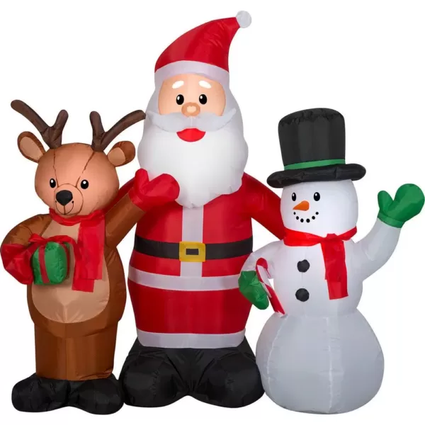 Gemmy 4 ft. Tall Airblown Inflatable Santa and Friends Trio