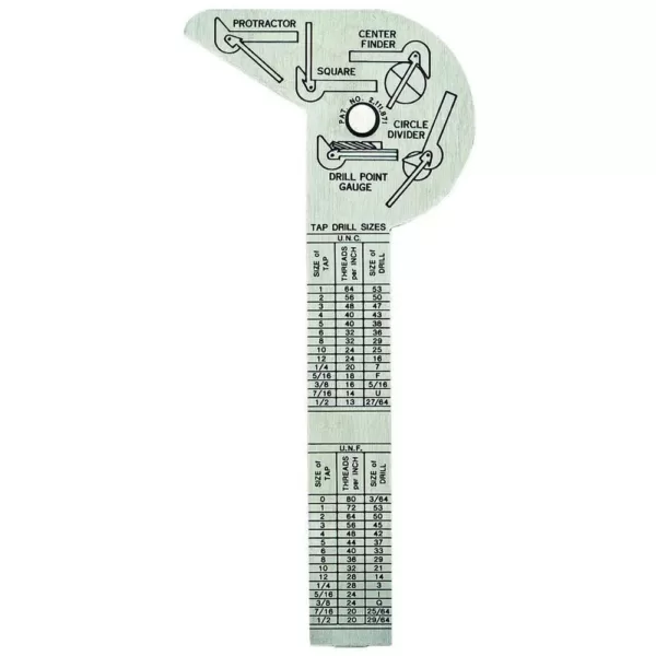 General Tools Pocket-Sized 6-in-1 Multi Use Rule and Gage