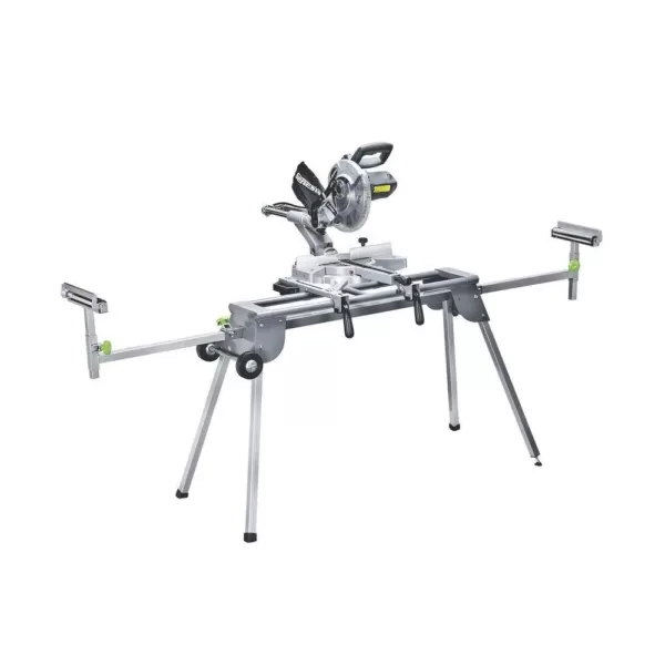 Genesis Universal Heavy-Duty Folding Miter Saw Stand with Mounting Brackets, Wheels and All-Steel Construction