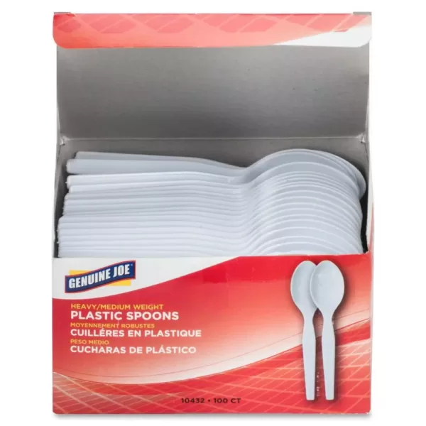 Genuine Joe Heavyweight Disposable Spoons (100 Per Case)