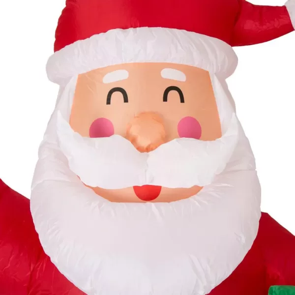 Glitzhome 12 ft. Lighted Inflatable Santa Decor