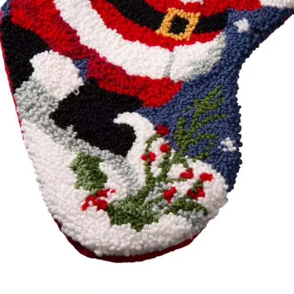 Glitzhome 19.00 in. L Hooked Stocking, Santa