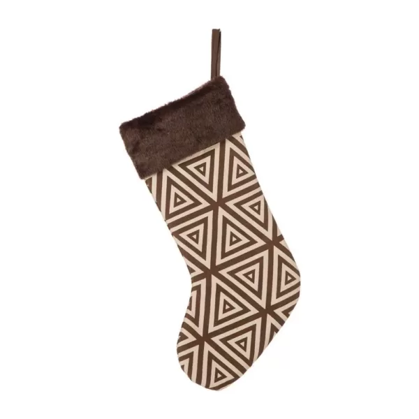 Glitzhome 20 in. L Christmas Stocking with Faux Fur Cuff