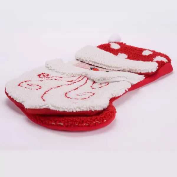 Glitzhome 20 in. Polyester/Acrylic Hooked 3D Santa Christmas Stocking