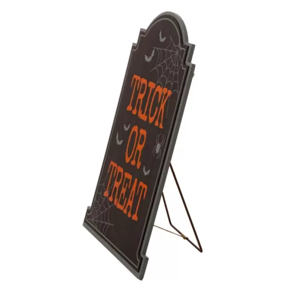 Glitzhome 29 in. H Halloween Wooden Tombstone Yard Stake or Standing Decor or Hanging Decor (KD, 3 Function)