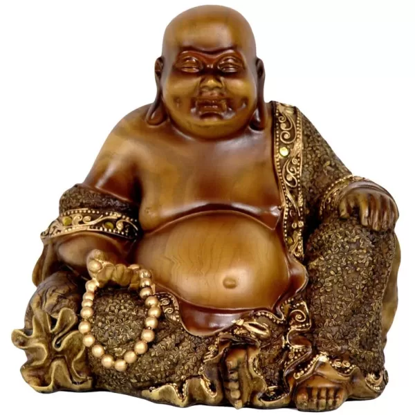 Oriental Furniture Oriental Furniture 6 in. Sitting Laughing Buddha Decorative Statue