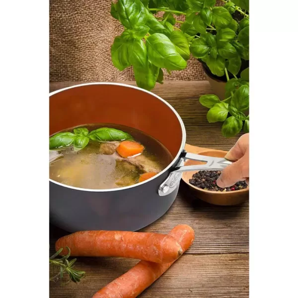 Gotham Steel 2 Qt. Aluminum Ti-Ceramic Non-Stick Sauce Pan with Glass Lid