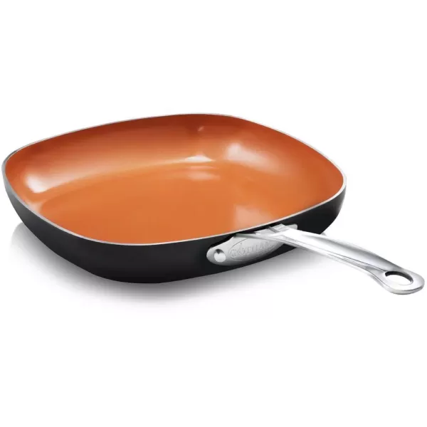 Gotham Steel 12 in. Non-Stick Ti-Ceramic Shallow Square Fry Pan